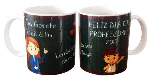 Caneca Branca Personalizada Lembrancinha para Professores