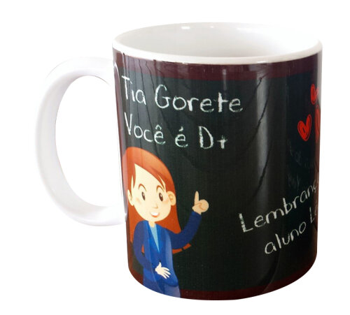 Caneca Branca Personalizada Lembrancinha para Professores