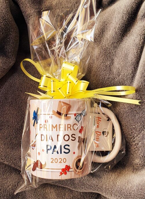 Caneca Branca Personalizado - Meu 1º Dia dos Pais (com Foto)