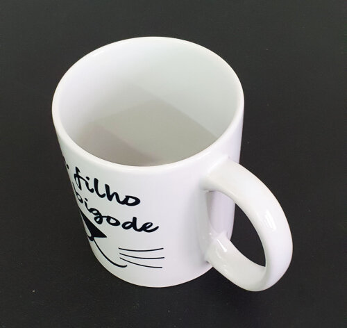 Caneca Branca Gato Personalizada - Meu Filho Tem Bigode