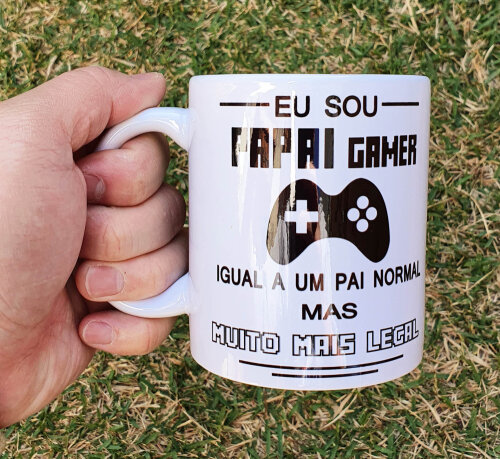 Caneca Branca Personalizada Presente Papai Gamer