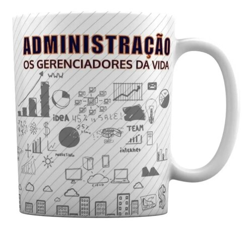 Caneca Branca Personalizado Carreira Profissão Administração