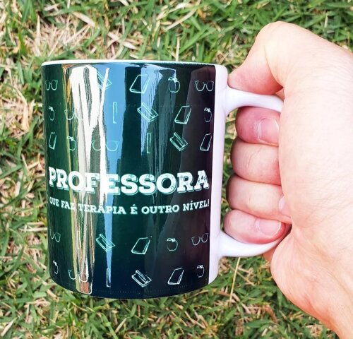 Caneca Branca Personalizada Profissão Professora