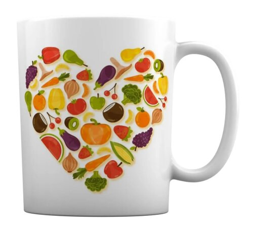 Caneca Branca Personalizado Morango Chocolate