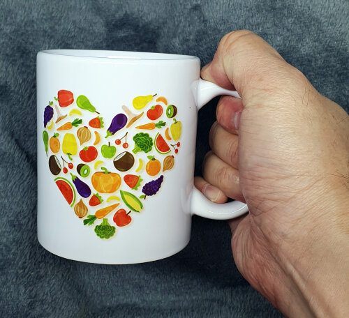 Caneca Branca Personalizado Morango Chocolate