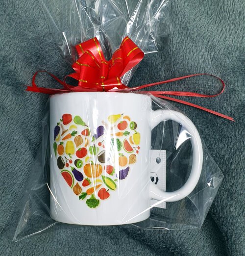 Caneca Branca Personalizado Morango Chocolate