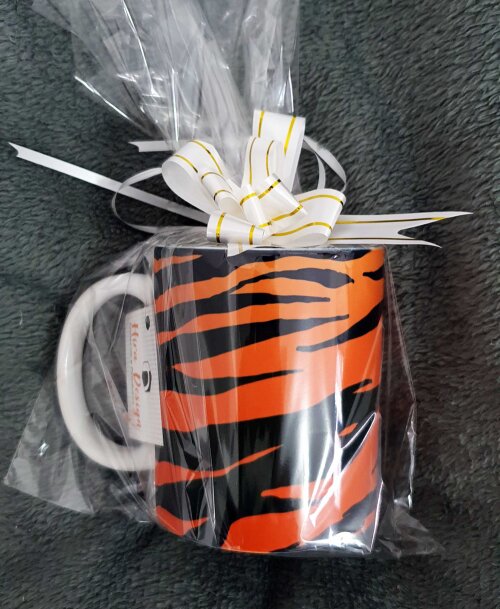 Caneca Branca Porcelana Personalizado Pele Decorativo Tigre