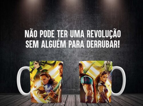 Caneca Branca Personalizada Thor Ragnarok