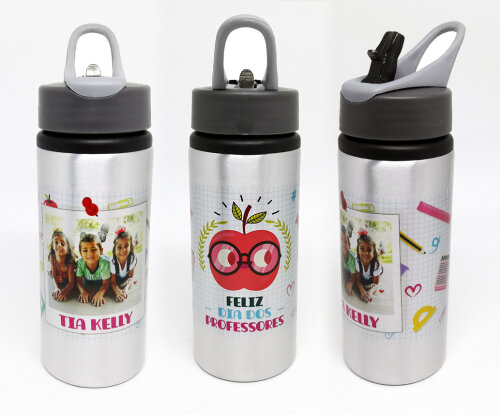 Squeeze de Alumínio Personalizado Mimo Dia dos Professores