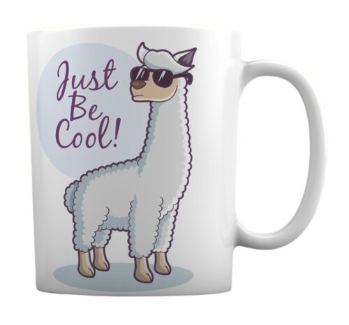 Caneca Branca Personalizado Lhama - Just Be Cool