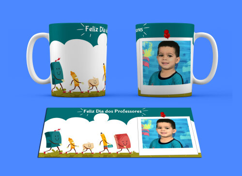 Caneca Branca Personalizada Presente Professores Escolar