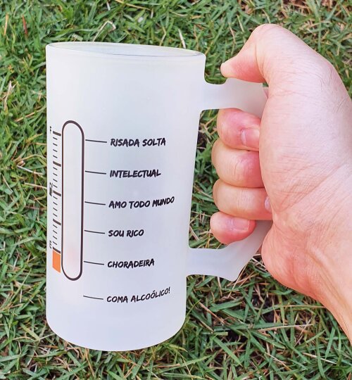 Caneca Chopp Vidro Jateado Personalizado - Hulk (com Nome)