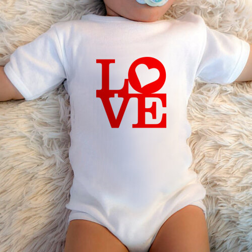 Body Baby Branco Personalizado Roupinha Love Amor