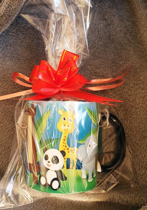 Caneca Azul Personalizado Animais Floresta Selva Safari