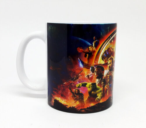 Caneca Branca Lembrancinha Marvel Vingadores Ultimato