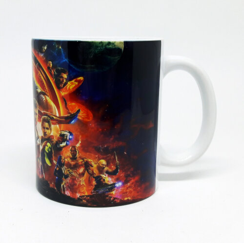 Caneca Branca Lembrancinha Marvel Vingadores Ultimato