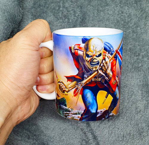 Caneca Branca Personalizado Banda Metal Iron Maiden