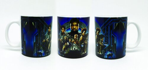 Caneca Branca Personalizada Marvel Pantera Negra