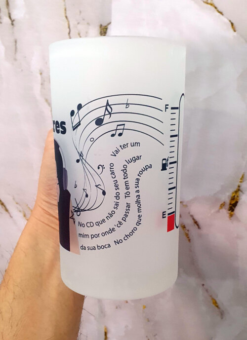Caneca Vidro Chopp Cerveja Personalizado - Roqueiro Rock