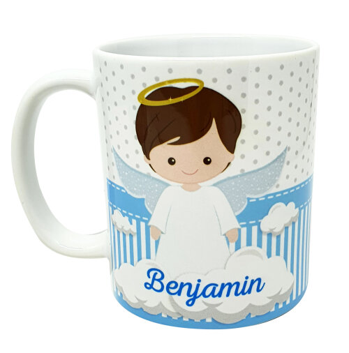 Caneca Branca Uso Exclusivo do Dindo Padrinho Anjo Anjinho