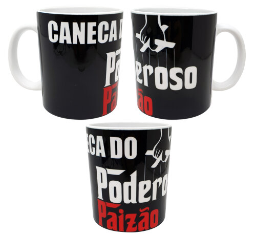 Caneca Branca Personalizada Presente do Poderoso Paizão