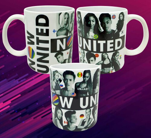 Caneca Branca Personalizada Grupo Musical Global Now United
