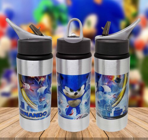 Squeeze Alumínio Personalizado Presente Sonic The Hedgehog