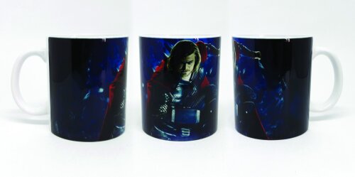 Caneca Branca Super Herói Thor Vingadores