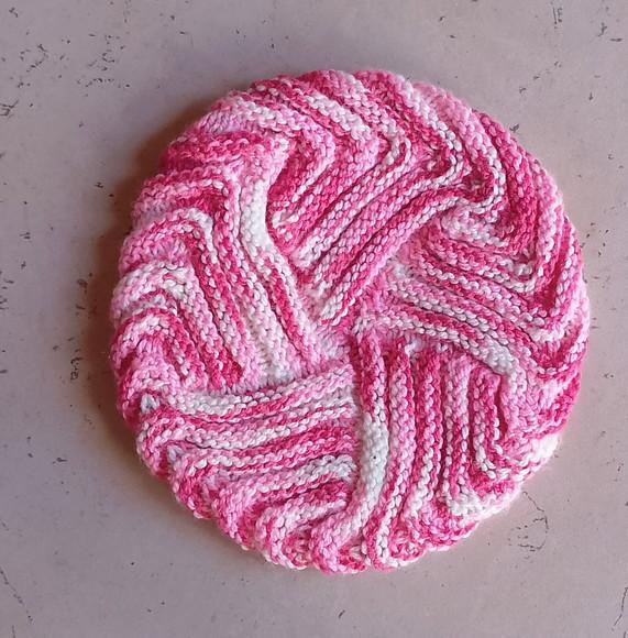 Boina Welting Rosa e Branco