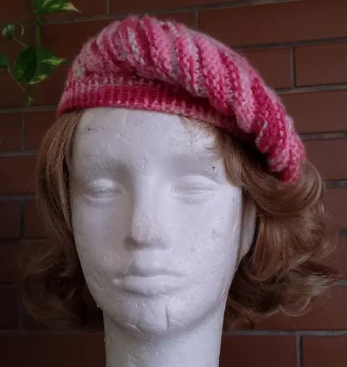 Boina Welting Rosa e Branco