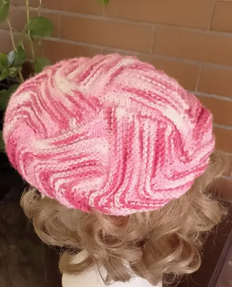 Boina Welting Rosa e Branco