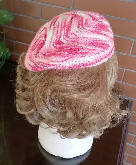 Boina Welting Rosa e Branco