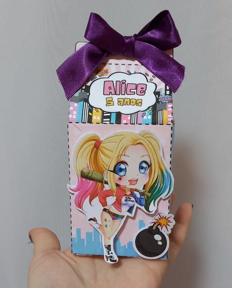 Arte Digital Caixa Milk Arlequina Cute