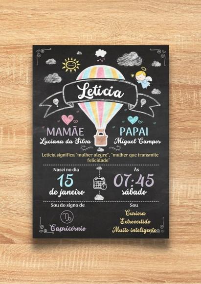 Chalkboard Balão Colorido