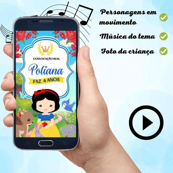 Convite Animado Branca De Neve Cute (com Foto)