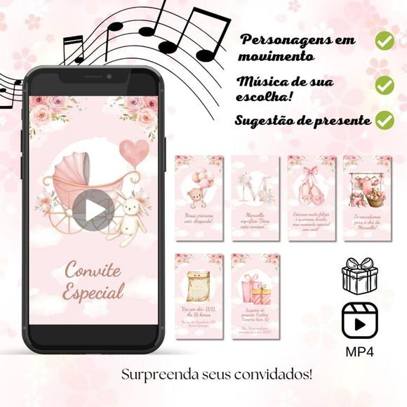 Convite Animado Chá de Bebê/ Chá de Fralda