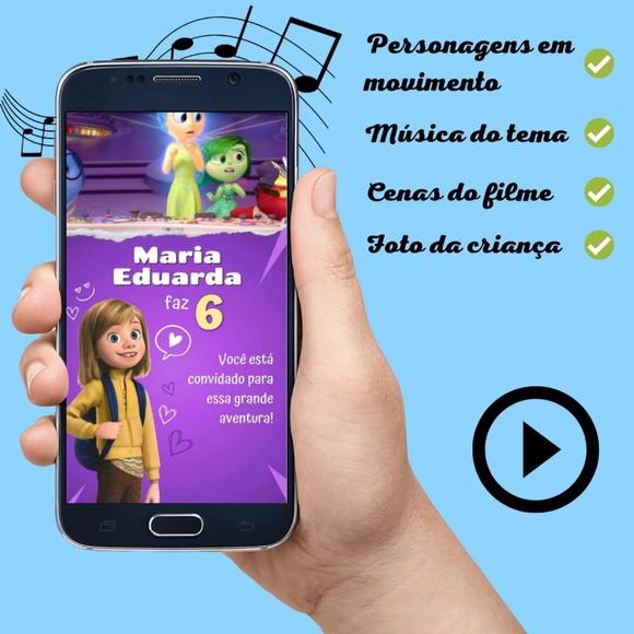Convite Animado Divertidamente Menina (com Foto)