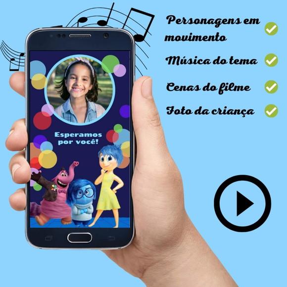 Convite Animado Divertidamente Menina (com Foto)