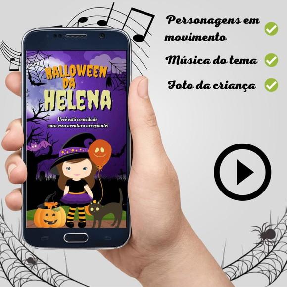 Convite Animado Halloween Cute (com Foto)