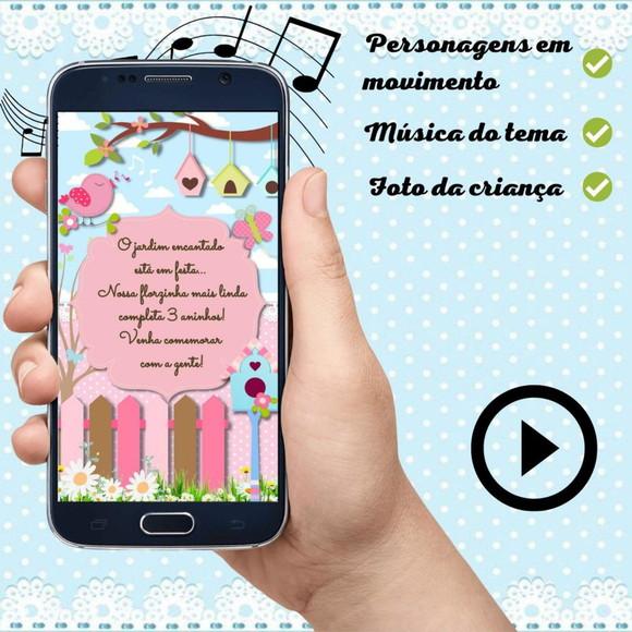 Convite Animado Jardim Encantado (com Foto)