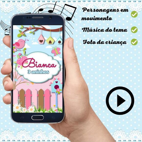 Convite Animado Jardim Encantado (com Foto)