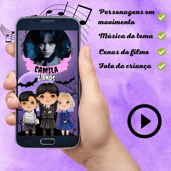 Convite Animado Wandinha