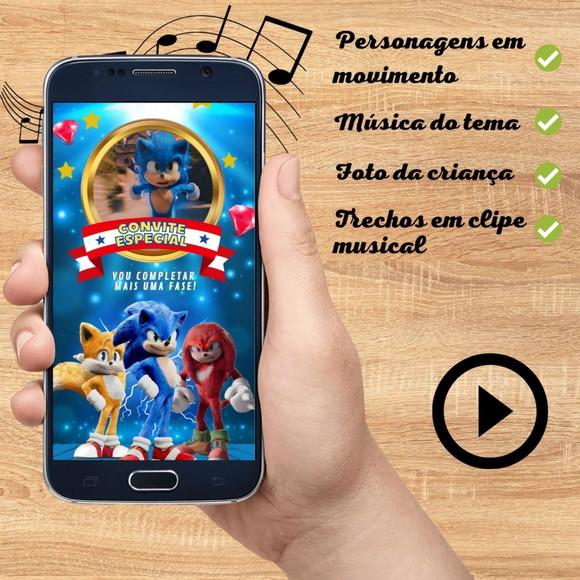 Convite Animado Sonic (com Foto)