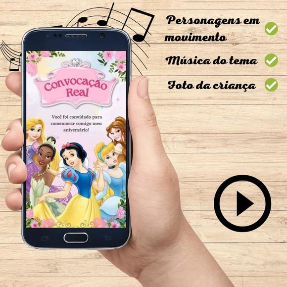 Convite Animado Princesas