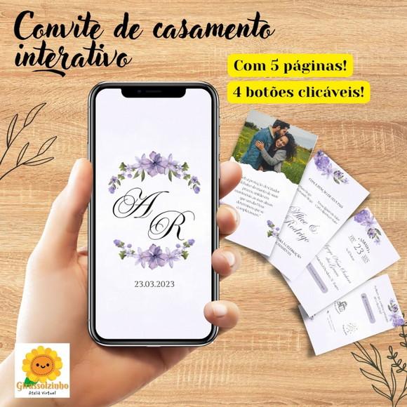 Convite Casamento Interativo Romantic