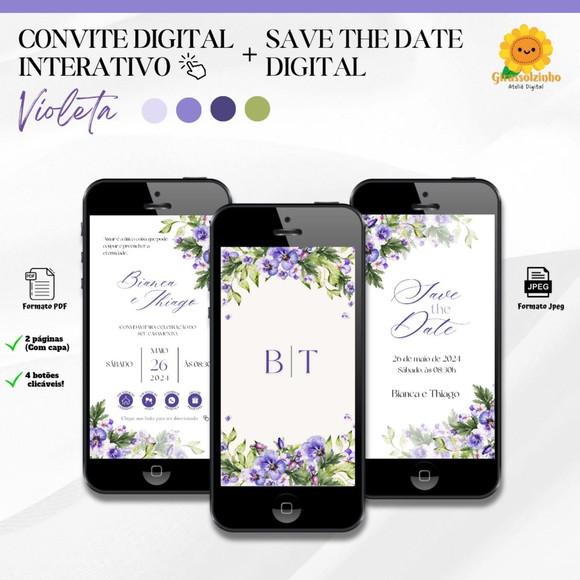 Convite de Casamento Interativo + Save The Date