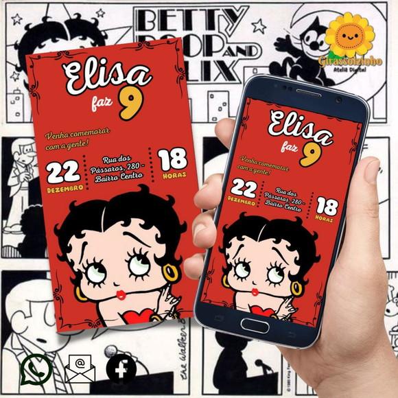 Convite Digital Betty Boop 3