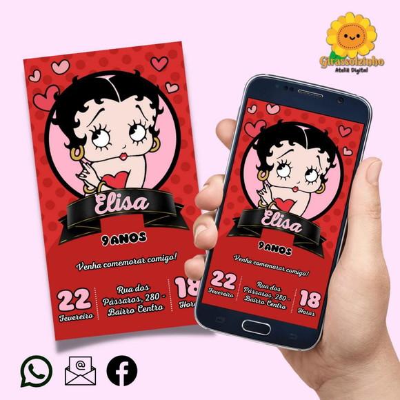 Convite Digital Betty Boop 2