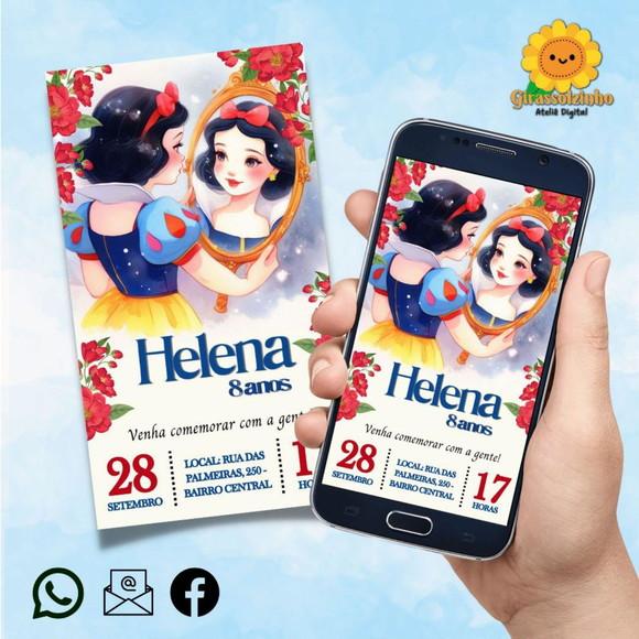 Convite Digital Branca de Neve