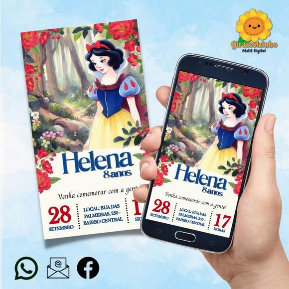 Convite Digital Branca de Neve